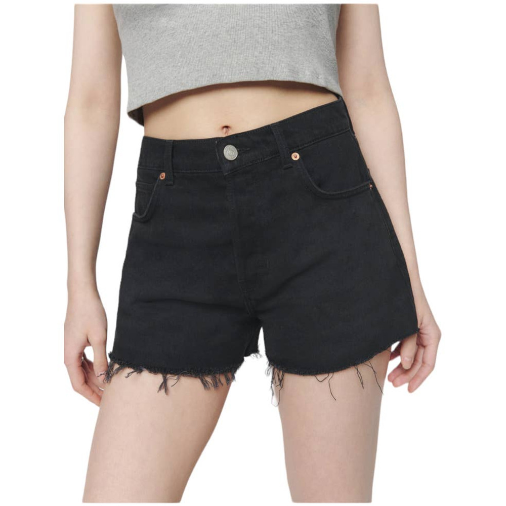 Reformation Jeans NWT Charlene High Rise Jean Shorts Black Seattle Wash Size 28